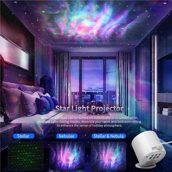 Galaxy Star Projector LED Night Light Remote Timer Bedroom Room Decor Party Gift - Picture 2 of 7